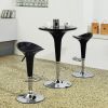 Set of 2 Swivel Bar Stools, Adjustable Height Bar Chairs with Metal Footrest - Black
