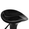 Set of 2 Swivel Bar Stools, Adjustable Height Bar Chairs with Metal Footrest - Black