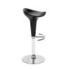 Set of 2 Swivel Bar Stools, Adjustable Height Bar Chairs with Metal Footrest - Black