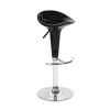 Set of 2 Swivel Bar Stools, Adjustable Height Bar Chairs with Metal Footrest - Black