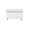 Manhattan Comfort Bradley 53.54 Buffet Stand with 4 Shelves in White
