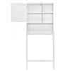 Home Over-The-Toilet Shelf Bathroom Storage Space Saver with Adjustable Shelf Collect Cabinet