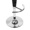 Set of 2 Swivel Bar Stools, Adjustable Height Bar Chairs with Metal Footrest - Black
