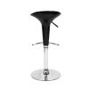 Set of 2 Swivel Bar Stools, Adjustable Height Bar Chairs with Metal Footrest - Black