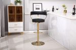 Bar Stools with Back and Footrest Counter Height Dining Chairs (1PCS/CTN)