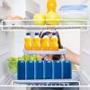 2 Tier Turntable Organizer Rectangular Refrigerator Spinner Storage Rack with 360Â° Rotatable Slide Rail for Kitchen Cabinet Countertop