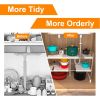 2 Tier Under Sink Organizer Retractable Kitchenware Rack Holders Space Saving Storage Shelf 55LBS Max Load
