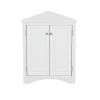Triangle Bathroom Storage Cabinet with Adjustable Shelves;  Freestanding Floor Cabinet for Home Kitchen